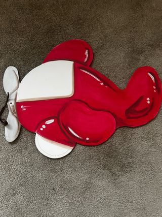 Silueta Madera Aviador y Avión Decoración