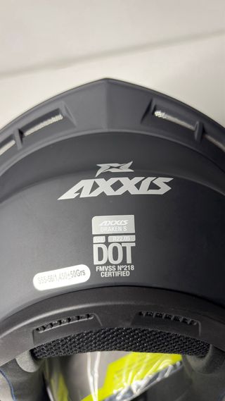 : Casco Moto Axxis Draken S V.2 Negro Mate S