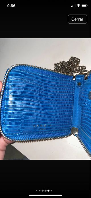 Monedero Sandro Paris Azul con Cadena