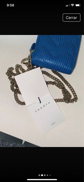 Monedero Sandro Paris Azul con Cadena