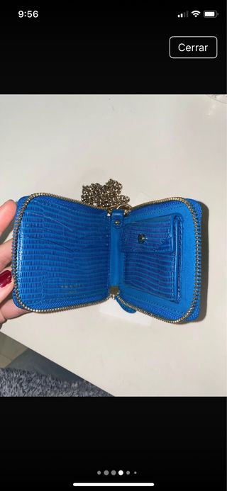 Monedero Sandro Paris Azul con Cadena