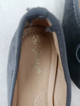 Manoletinas niña T36 grises NUEVAS