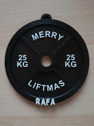 Adorno Navidad Personalizado pesas merry lifymas