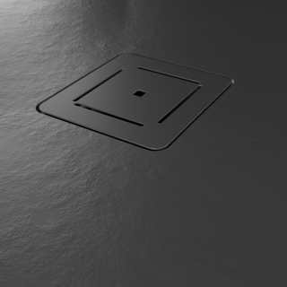 Plato de ducha resina negro 100x70