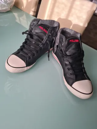 Zapatillas POLINESIA Negras Tipo CONVERSE