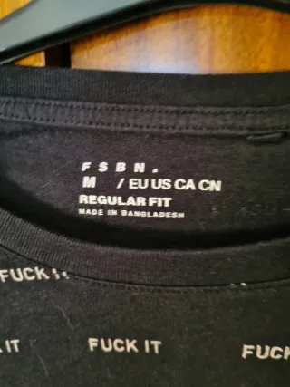 Camiseta Fishbone Fuck It Negra Talla M