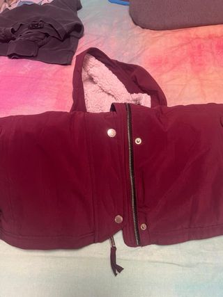 Chaqueta Hollister Morada con Forro Polar