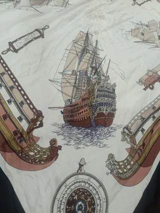 Pañuelo 100% Seda diseño náutico