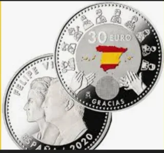 Moneda 30€ Plata COVID 2020 España