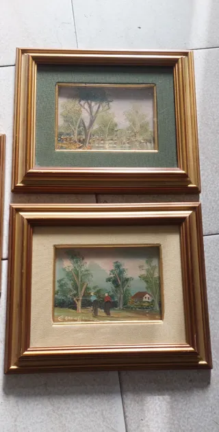 Set 3 Quadri Dipinti a Olio