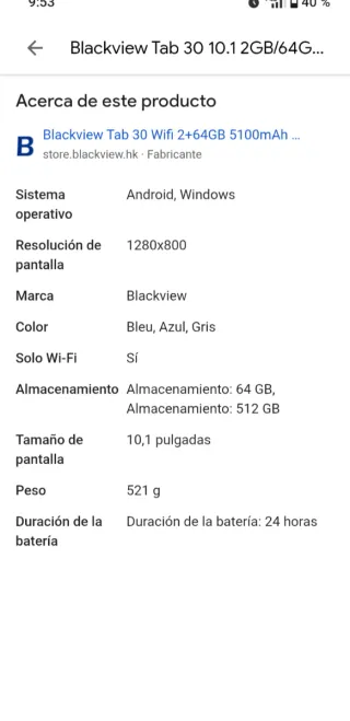 Blackview Tab 30 Wifi Tablet