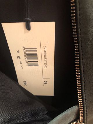 Falda Bimba y Lola Piel Cordero Talla 38 negra