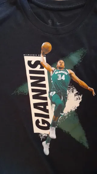 Maglietta nera Nike Giannis Antetokounmpo Milwauke