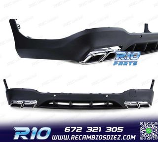 DIFUSOR MERCEDES GLC X253 15-18 LOOK AMG GLC63 PDC + COLAS E