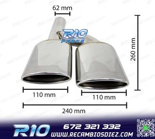 COLAS ESCAPE ESPECIFICA MERCEDES CLASE C W204 07-15 LOOK AMG