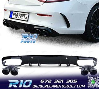 DIFUSOR MERCEDES CLASE C C205 COUPE 14-18 LOOK AMG PDC + COL