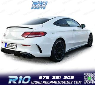 DIFUSOR MERCEDES CLASE C C205 COUPE 14-18 LOOK AMG PDC + COL