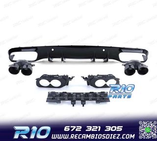 DIFUSOR MERCEDES CLASE C C205 COUPE 14-18 LOOK AMG PDC + COL