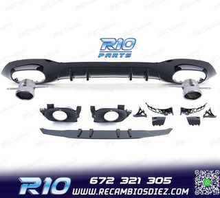 DIFUSOR MERCEDES CLASE A W177 18- A35 LOOK AMG NEGRO BRILLO