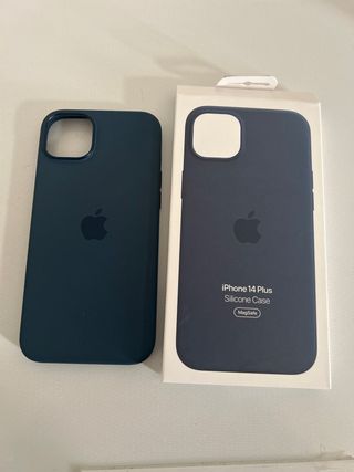 Cover iPhone 14 Plus Silicone Apple Blu Notte