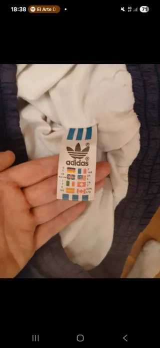 Chaqueta Adidas Vintage Azul y Blanca