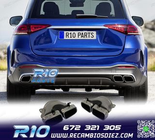 COLAS DE ESCAPE MERCEDES GLE W167 19- LOOK AMG GLE63 CROMO