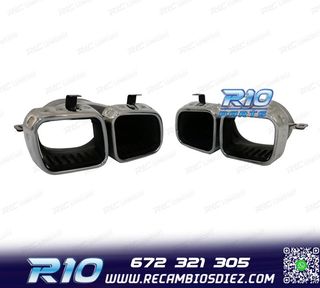 COLAS DE ESCAPE MERCEDES GLE W167 19- LOOK AMG GLE63 CROMO