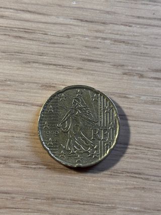Moneda 20 céntimos Francia 1999 RF