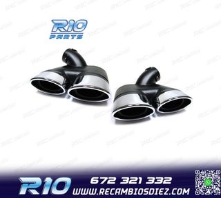 COLAS DE ESCAPE DOBLES OVALADAS MERCEDES W211 02-09 LOOK AMG
