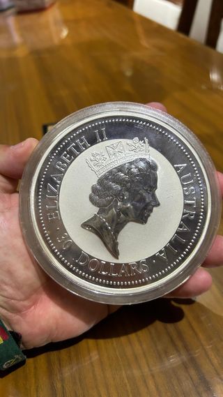Moneda Plata Pura 999 Kookaburra 1kg 1996