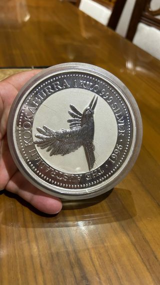 Moneda Plata Pura 999 Kookaburra 1kg 1996