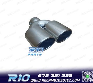 COLA ESCAPE DOBLE OVALADA ACERO INOX