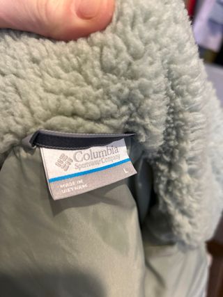 Chaqueta Columbia Beige y Verde