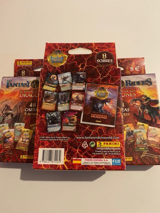 3x Cajas Sobres Fantasy Riders Panini Dragones