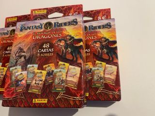 3x Cajas Sobres Fantasy Riders Panini Dragones