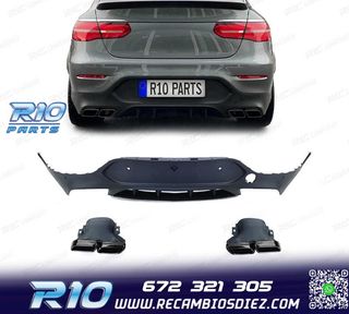DIFUSOR MERCEDES GLC C253 COUPE 16-19 LOOK GLC63 + COLAS ESC