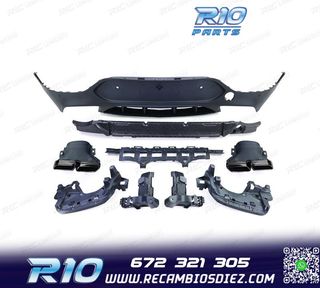DIFUSOR MERCEDES GLC C253 COUPE 16-19 LOOK GLC63 + COLAS ESC