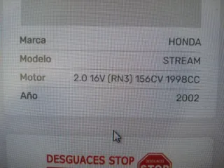 Motor de arranque Honda Stream 2.0 G