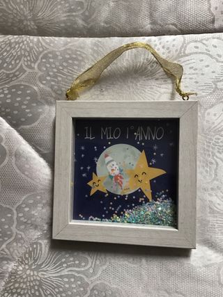 Quadretto Il mio 1° anno con stelle