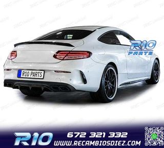 DIFUSOR MERCEDES CLASE C C205 COUPÉ 15-18 LOOK AMG PDC NEGR