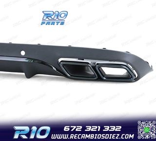 DIFUSOR MERCEDES CLASE C C205 COUPÉ 15-18 LOOK AMG PDC NEGR