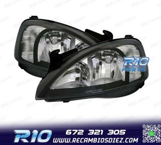 FAROS PARA OPEL CORSA C 00-06 FONDO NEGRO