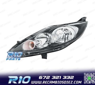 FARO IZQ PARA FORD FIESTA MK7 3 5P 08-13 FONDO NEGRO