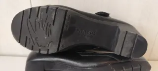 Zapatos Pitillos Mujer Talla 36 Negro/Plata