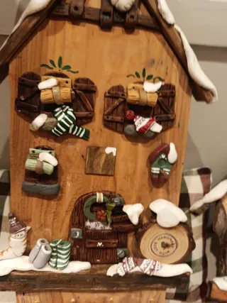 Casita llavero decorada invierno