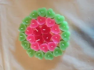 Candele Cuore Verdi e Rosa