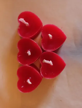 Candele Cuore Verdi e Rosa