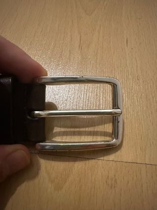 Cinturón Massimo Dutti trenzado piel marrón 100cm