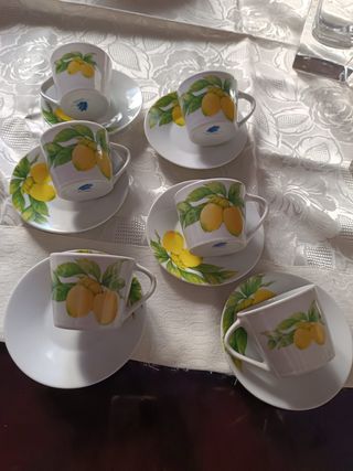 Set 6 Tazzine Caffè Porcellana Louis Noblesse Limo