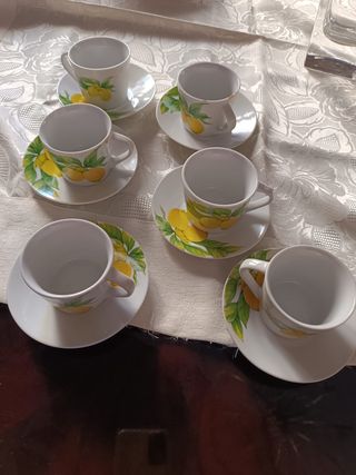 Set 6 Tazzine Caffè Porcellana Louis Noblesse Limo